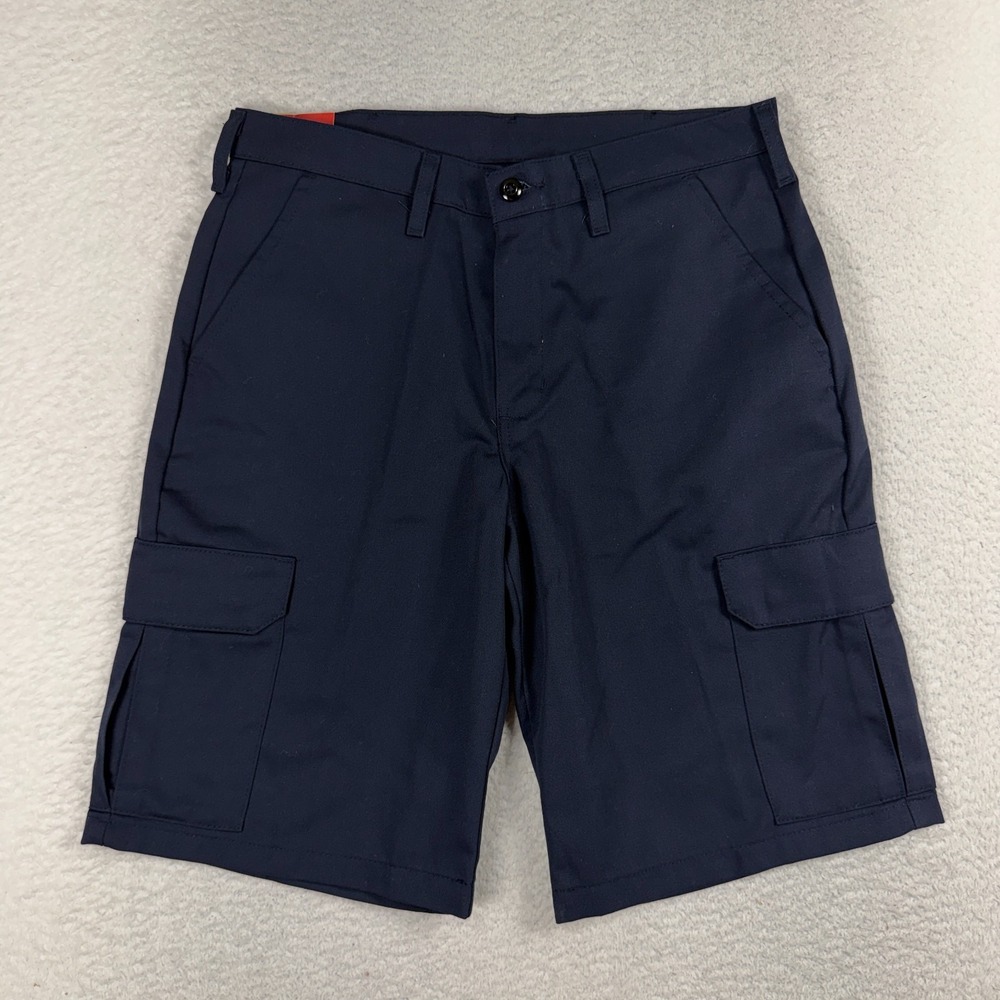 Red Kap Industrial Uniform Navy Blue Cargo Work Shorts PT66NV Mens 32x12 NWT